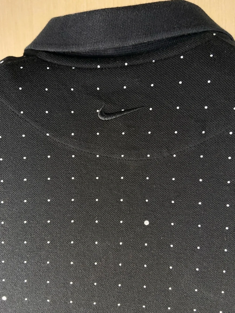 Nike Dri-FIT Polo Shirt Black Micro Dot Golf Athletic Mens Large